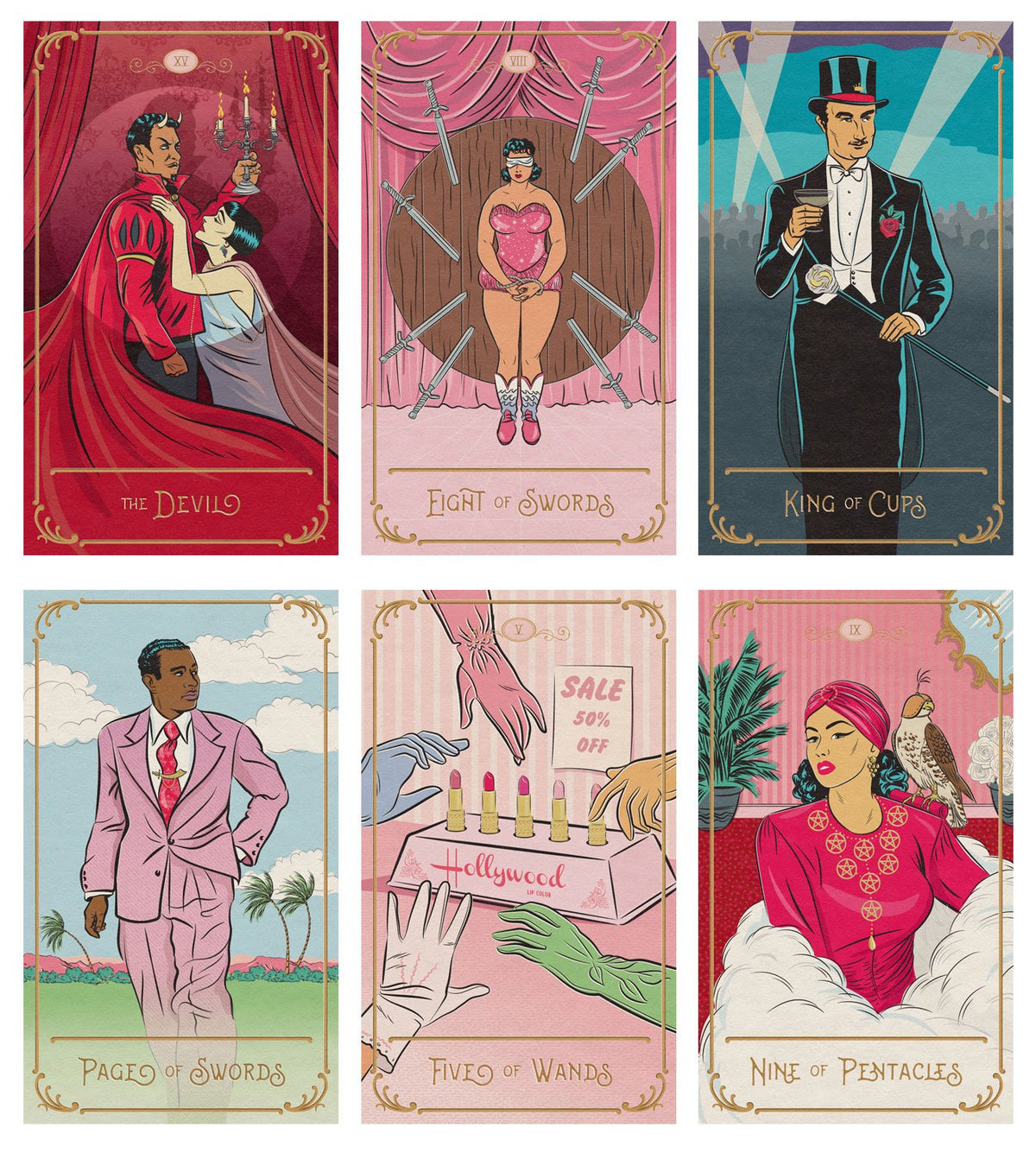 Tinseltown Tarot card celebrating the deck's unique visual language — Eternal Spirit