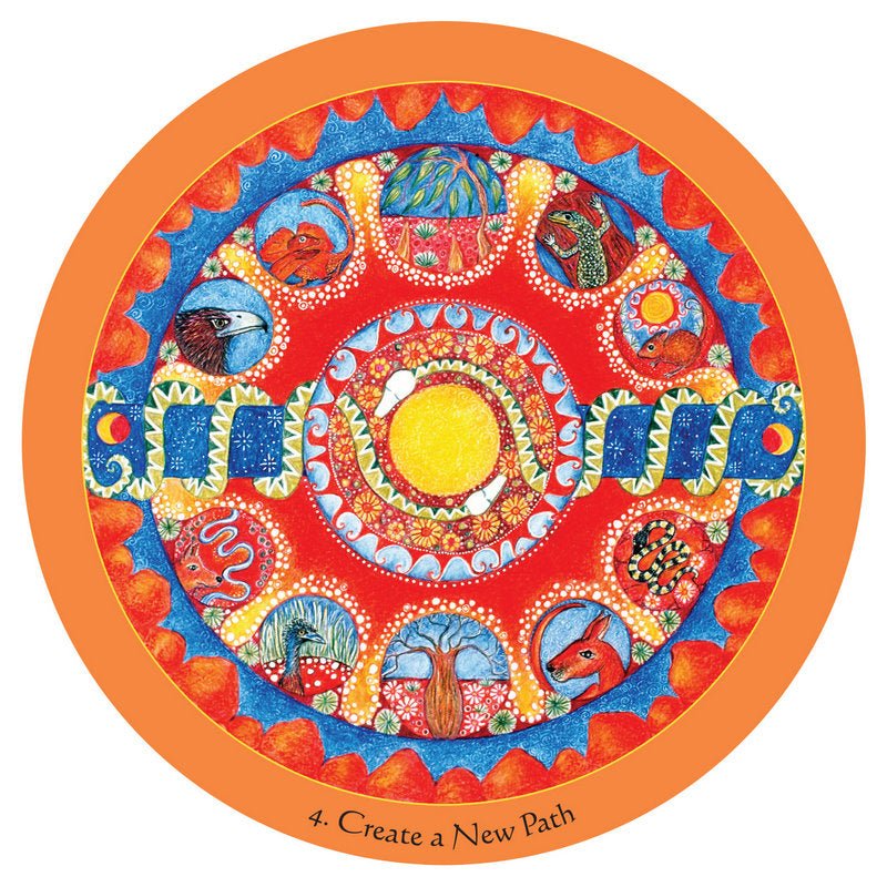 Mandala Healing Oracle card displaying the deck's hand-painted illustrations — Eternal Spirit