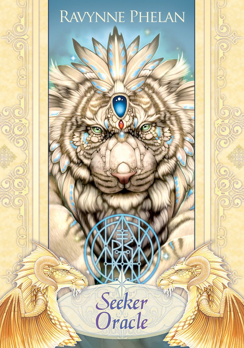 Seeker Oracle box with mystical owl face and blue eyes by Fez Inkwright — Eternal Spirit