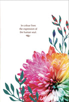 Colour Healing Journal featuring the journal's contemplative artwork — Eternal Spirit