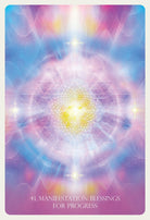 Angelic Lightwork Healing Oracle deck, Manifestation Blessings card with golden mandala and sacred — Eternal Spirit