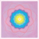 Dimensions Of Light deck, Geometric mandala card with red and pink sacred geometry design — Eternal Spirit