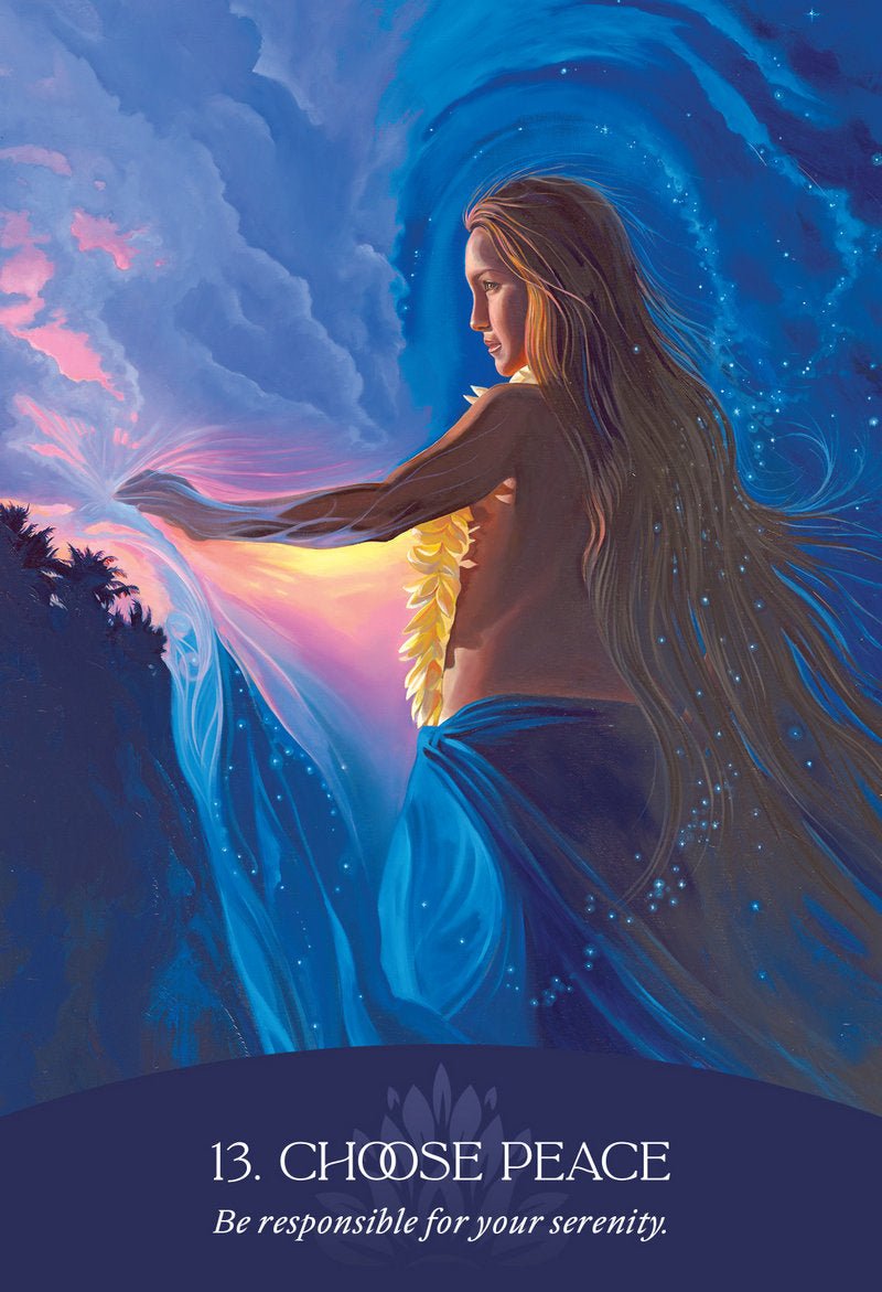 Whispers of Aloha Oracle card showing the deck's detailed artistic vision — Eternal Spirit