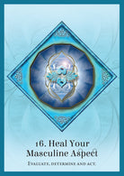 Secret Language Of Your Soul Cards, Heal Your Masculine Aspect card with golden compass and sacred — Eternal Spirit