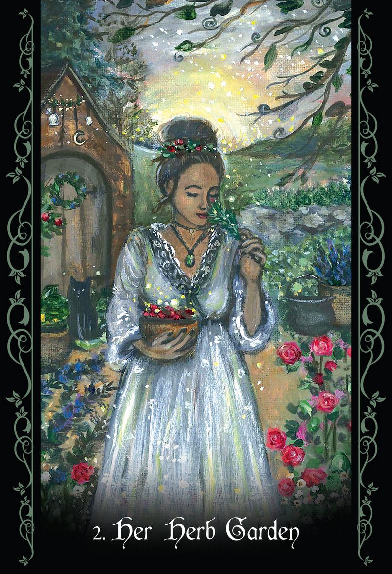 The Solitary Witch Oracle card showing the deck's detailed artistic vision — Eternal Spirit