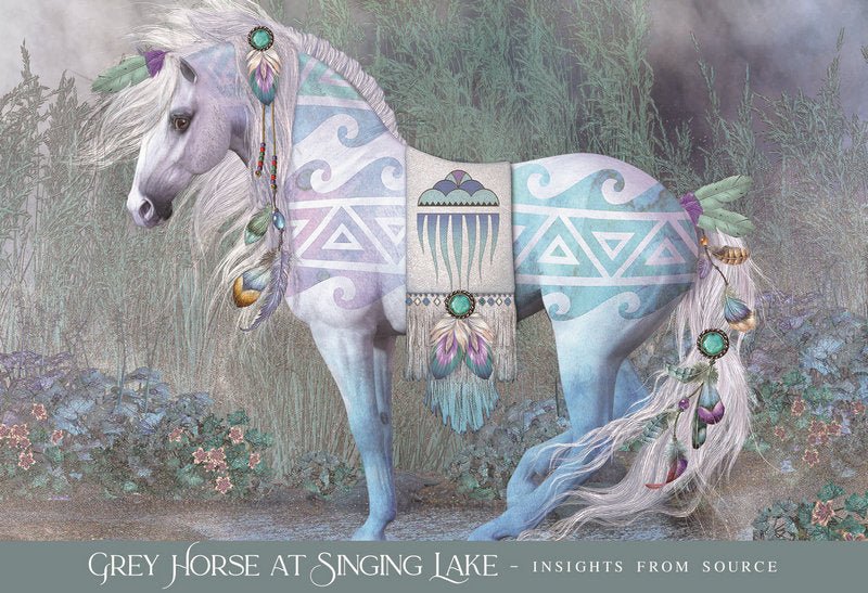 Oracle of the Sacred Horse Cards card presenting the deck's visionary illustrations — Eternal Spirit