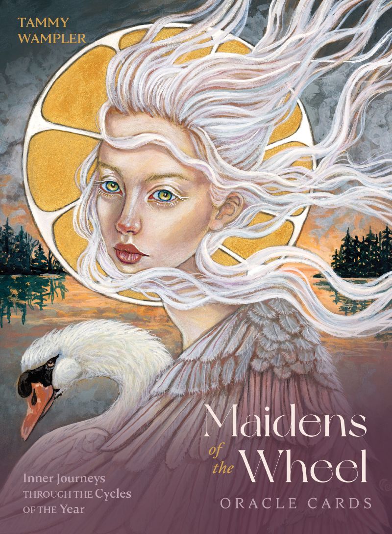 Maidens of the Wheel Oracle purple box with goddess and nature art — Eternal Spirit
