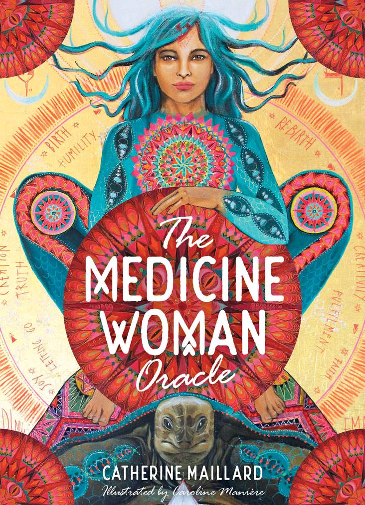 The Medicine Woman Oracle box with vibrant rainbow goddess by Catherine Maillard — Eternal Spirit
