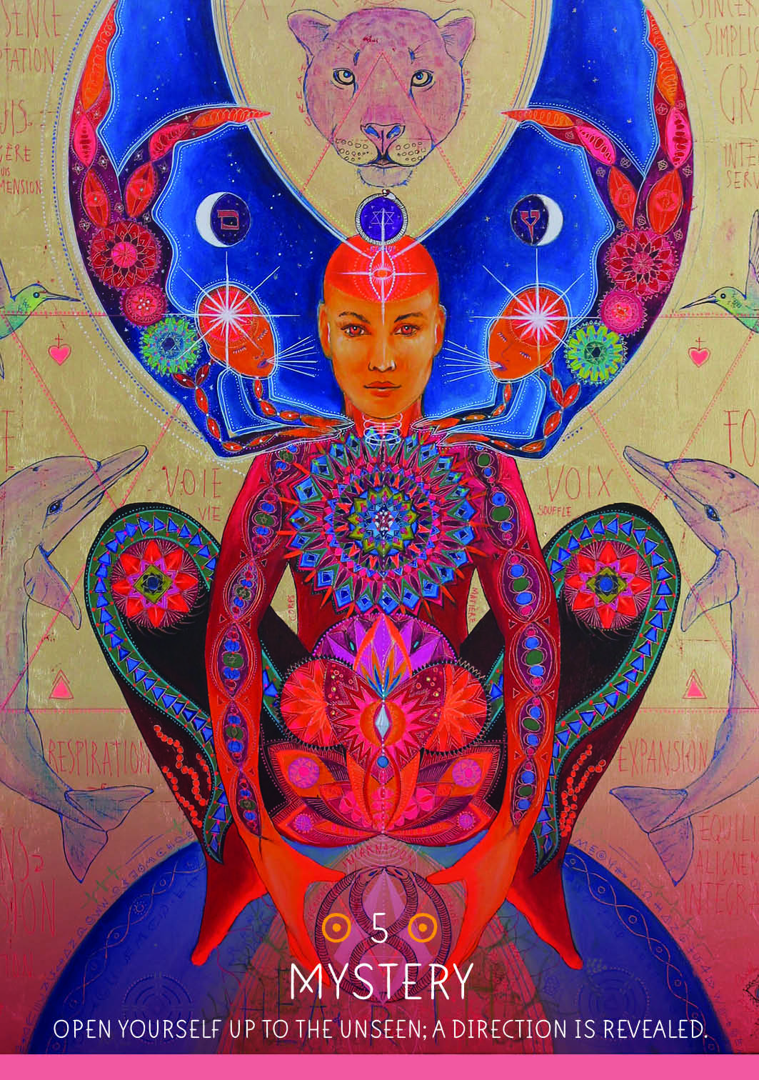 The Medicine Woman Oracle card illuminating the deck's rich colour palette — Eternal Spirit