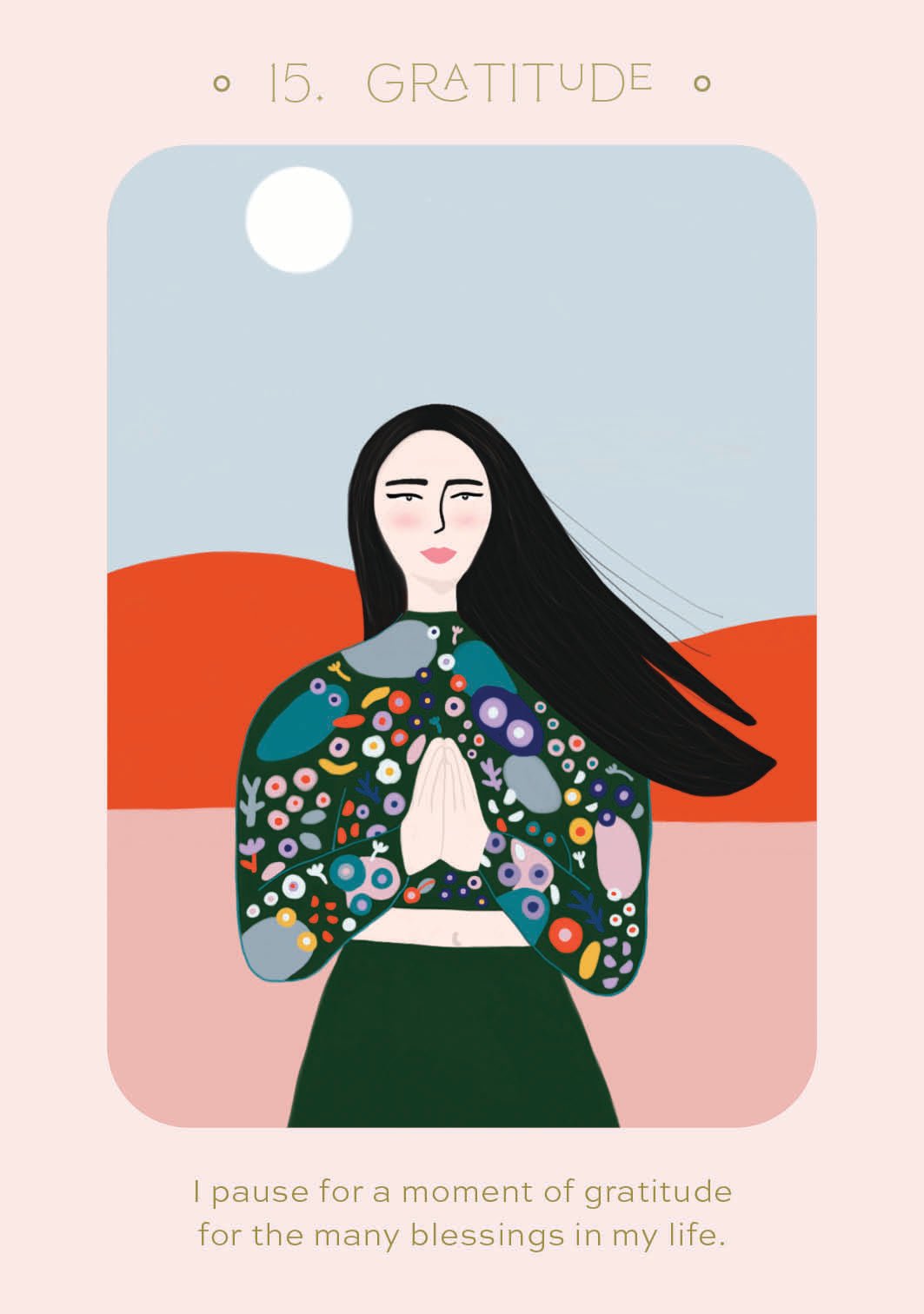 Daily Rituals Oracle card revealing the deck's mystical artwork — Eternal Spirit