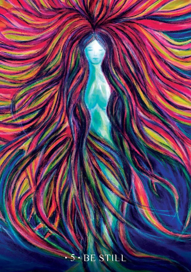 Cosmic Oracle card displaying the deck's hand-painted illustrations — Eternal Spirit