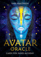 Avatar Oracle box with cosmic face and third eye in blue-purple by Nari Anastarsia — Eternal Spirit
