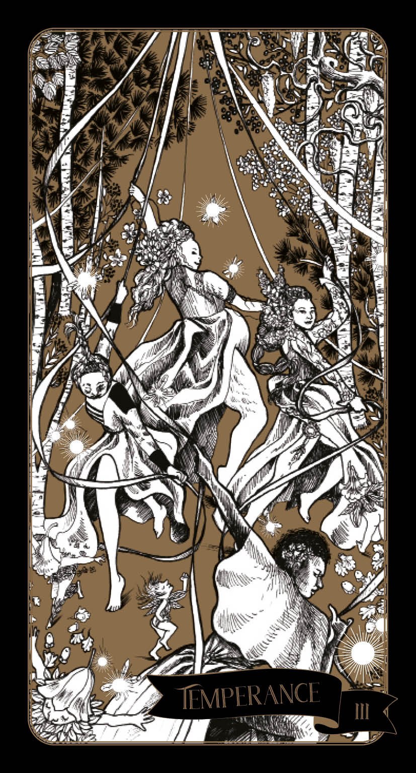 Tarot of the Sorceress card reflecting the deck's transcendent artwork — Eternal Spirit