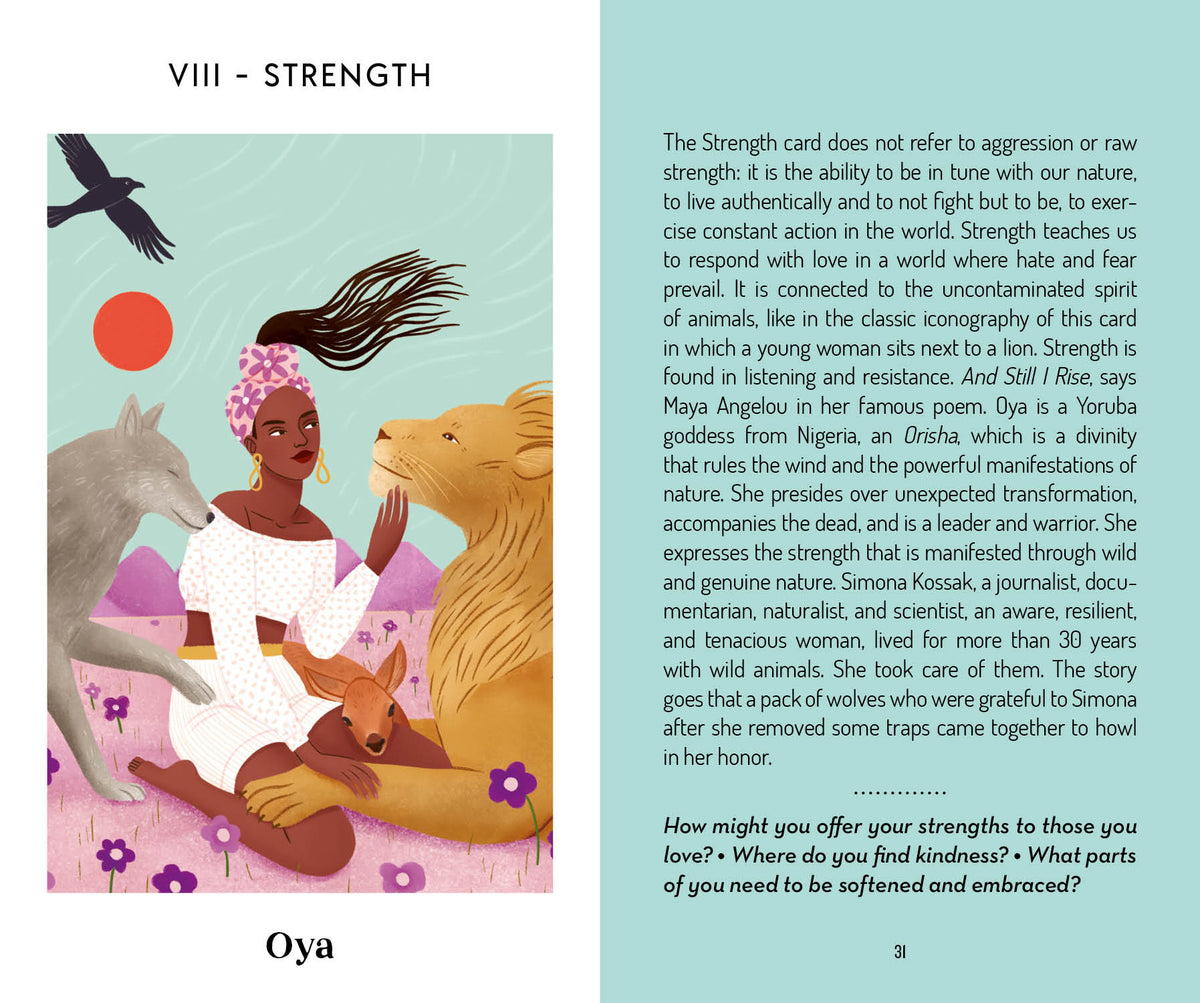 Tarot Cards of Modern Goddesses card presenting the deck's visionary illustrations — Eternal Spirit