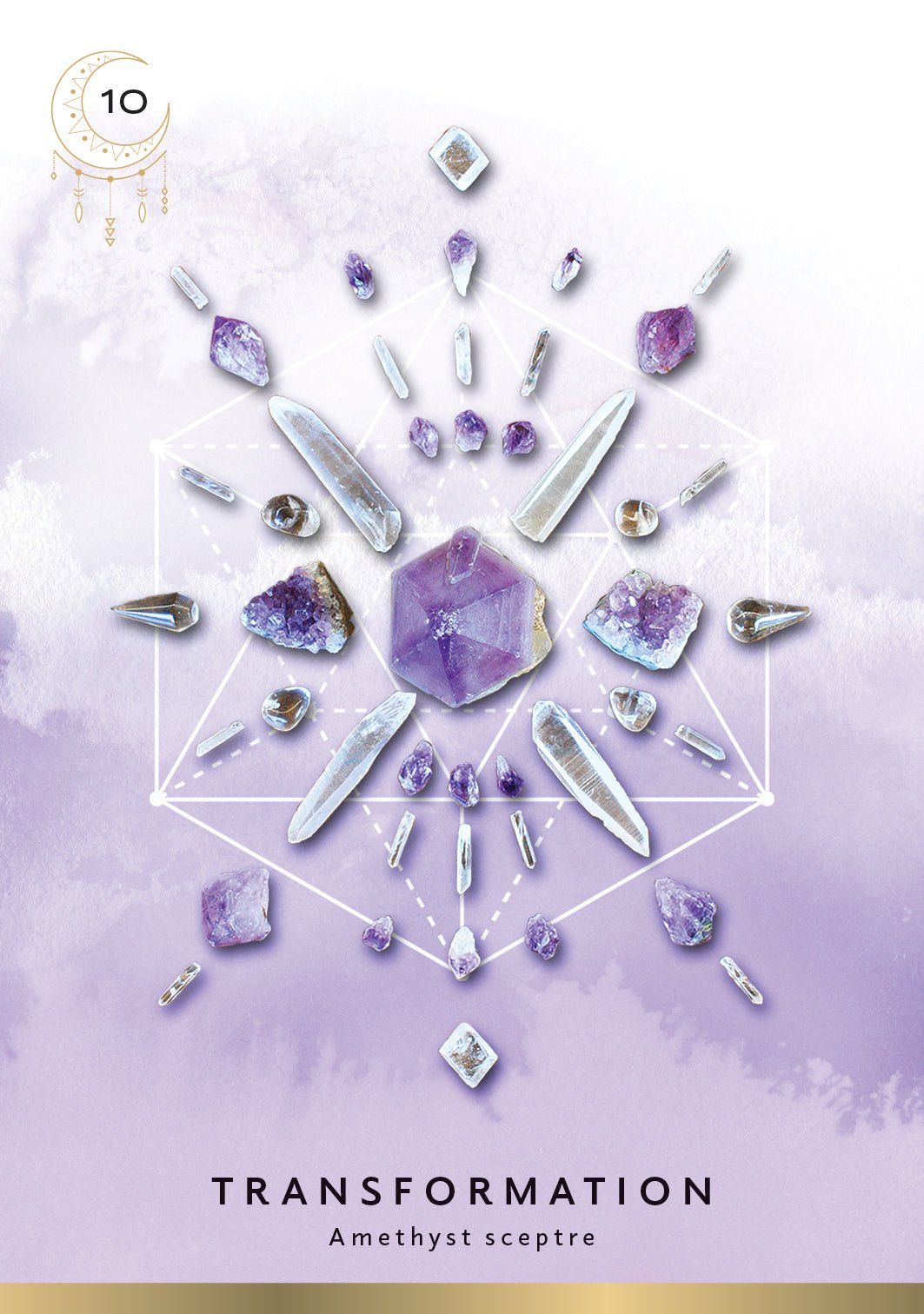 Crystal Grid Oracle Cards (Deluxe Edition) card illuminating the deck's rich colour palette — Eternal Spirit