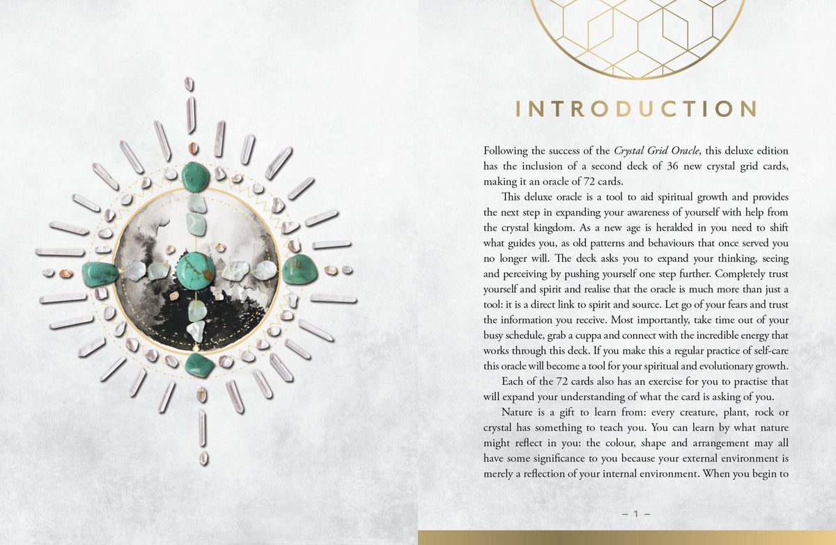 Crystal Grid Oracle Cards (Deluxe Edition) card presenting the deck's visionary illustrations — Eternal Spirit