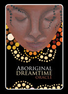 Aboriginal Dreamtime Oracle box with woman's face in dot-painting style — Eternal Spirit