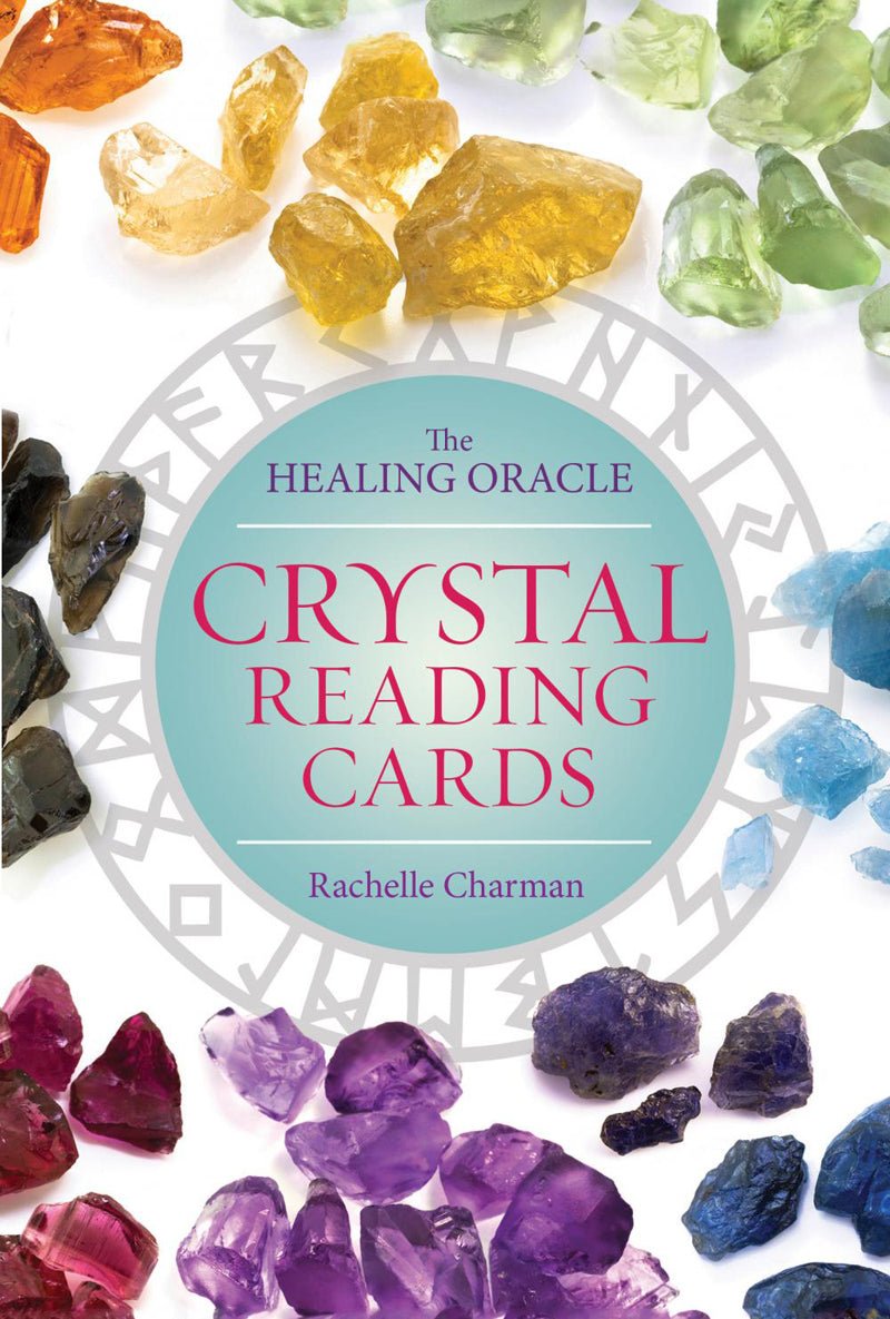 Crystal Reading Cards aqua box with crystal art and healing stones — Eternal Spirit