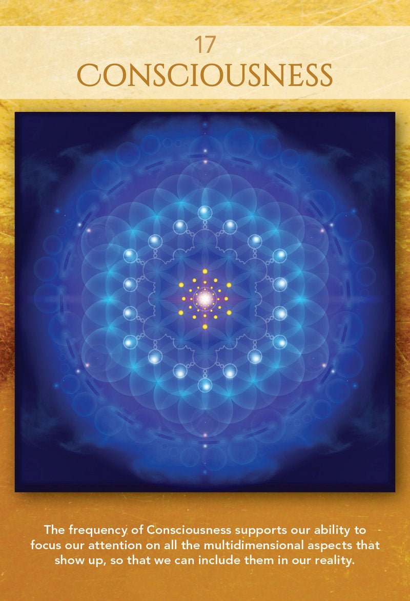 Sacred Geometry Activations Oracle card presenting the deck's visionary illustrations — Eternal Spirit