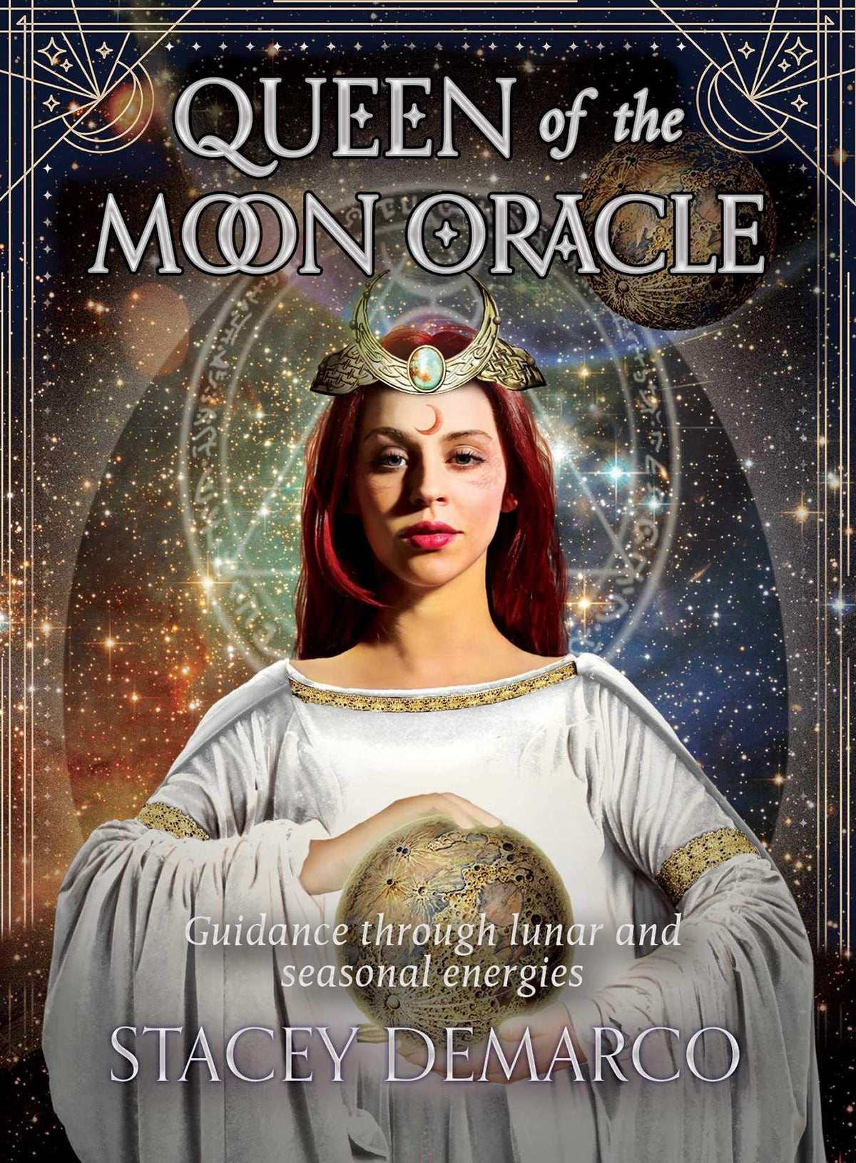 Queen of the Moon Oracle box with crowned moon goddess by Stacey Demarco — Eternal Spirit