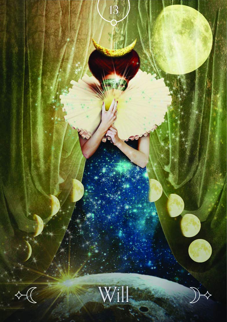 Queen of the Moon Oracle card revealing the deck's mystical artwork — Eternal Spirit