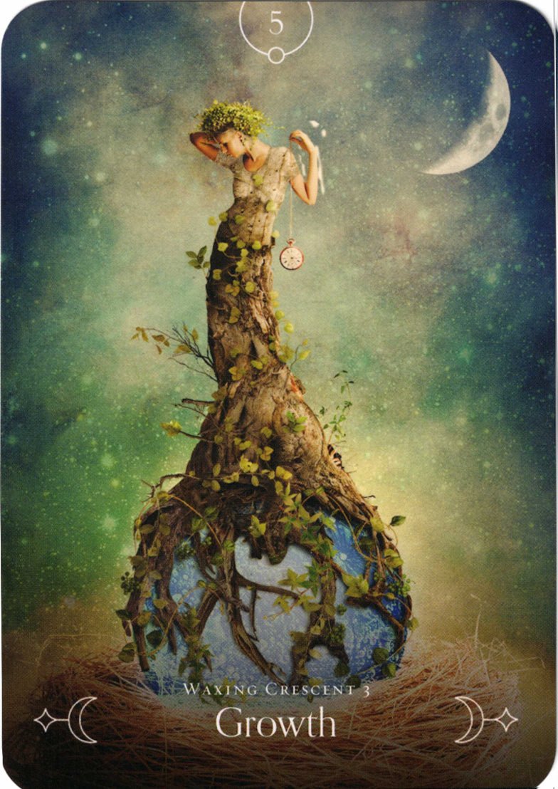 Queen of the Moon Oracle card featuring the deck's enchanting card art — Eternal Spirit
