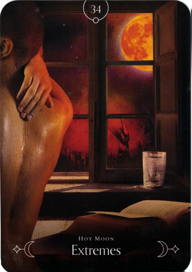 Queen of the Moon Oracle card exploring the deck's contemplative imagery — Eternal Spirit