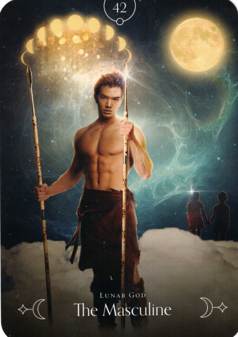 Queen of the Moon Oracle card revealing the deck's deeply layered symbolism — Eternal Spirit