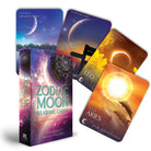 Zodiac Moon card back with glowing full moon and cosmic energy — Eternal Spirit