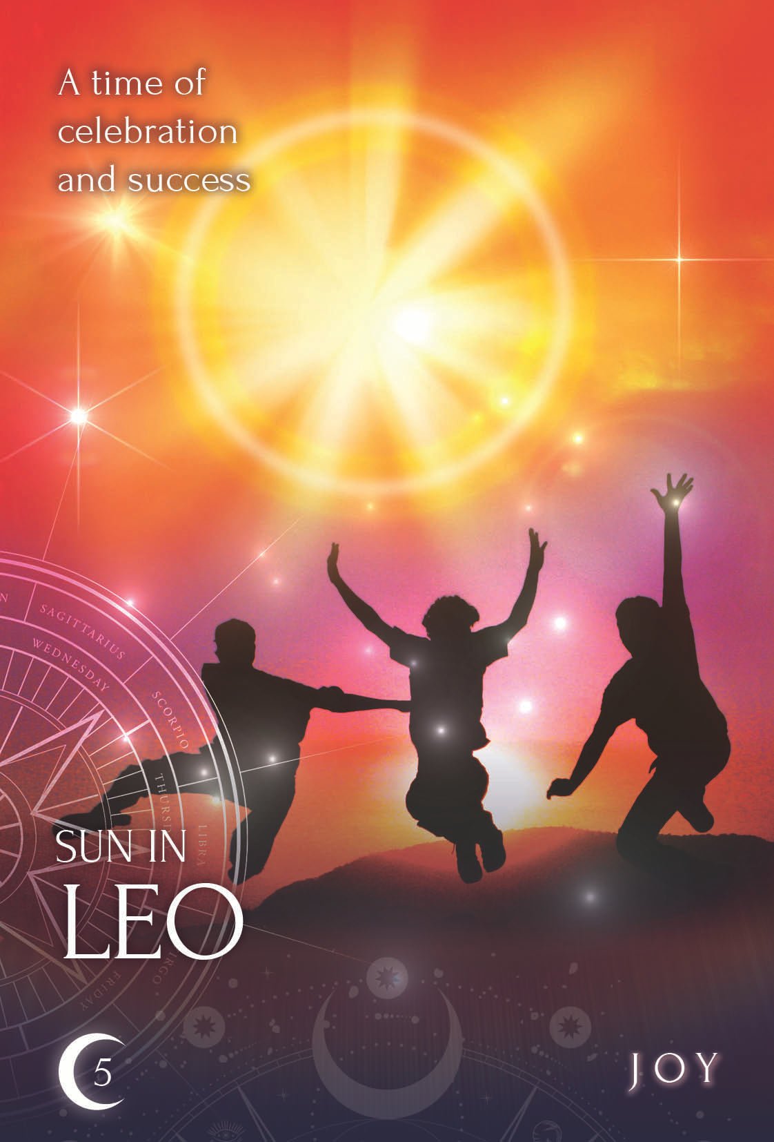 Zodiac Moon Reading Cards card portraying the deck's otherworldly aesthetic — Eternal Spirit