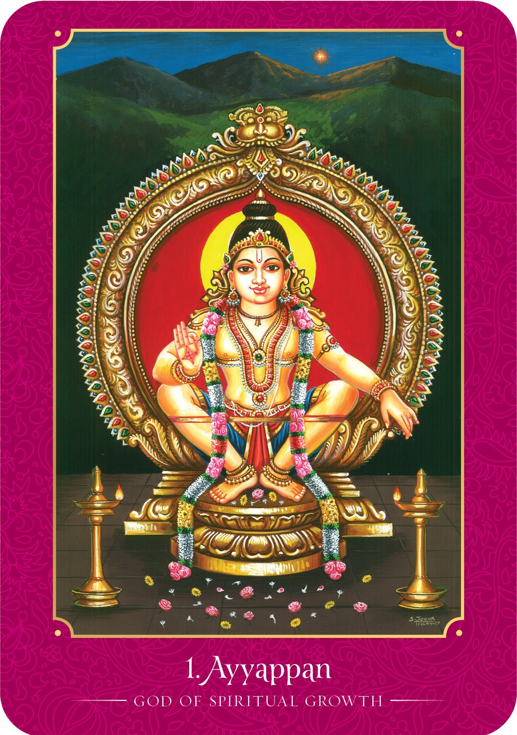 Lakshmi Oracle card presenting the deck's visionary illustrations — Eternal Spirit