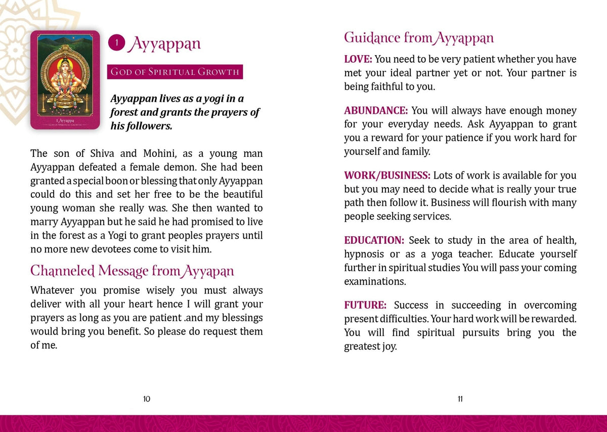 Guidebook page introducing the Lakshmi Oracle deck and its purpose — Eternal Spirit