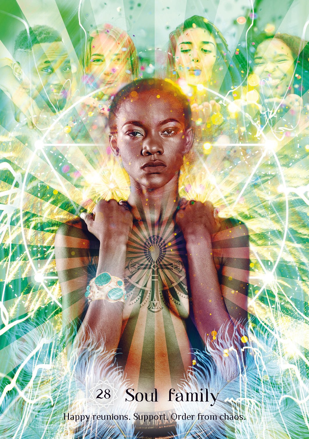 Sacred Light Oracle card celebrating the deck's unique visual language — Eternal Spirit