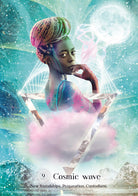 Sacred Light Oracle card portraying the deck's otherworldly aesthetic — Eternal Spirit
