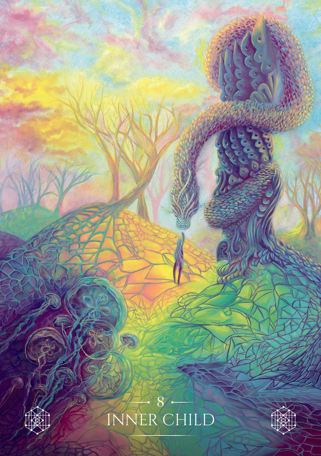 Mystical Journey Oracle card illuminating the deck's rich colour palette — Eternal Spirit