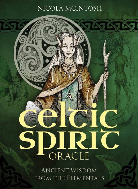 Celtic Spirit Oracle box with Celtic knot and mystical landscape by Nicola McIntosh — Eternal Spirit