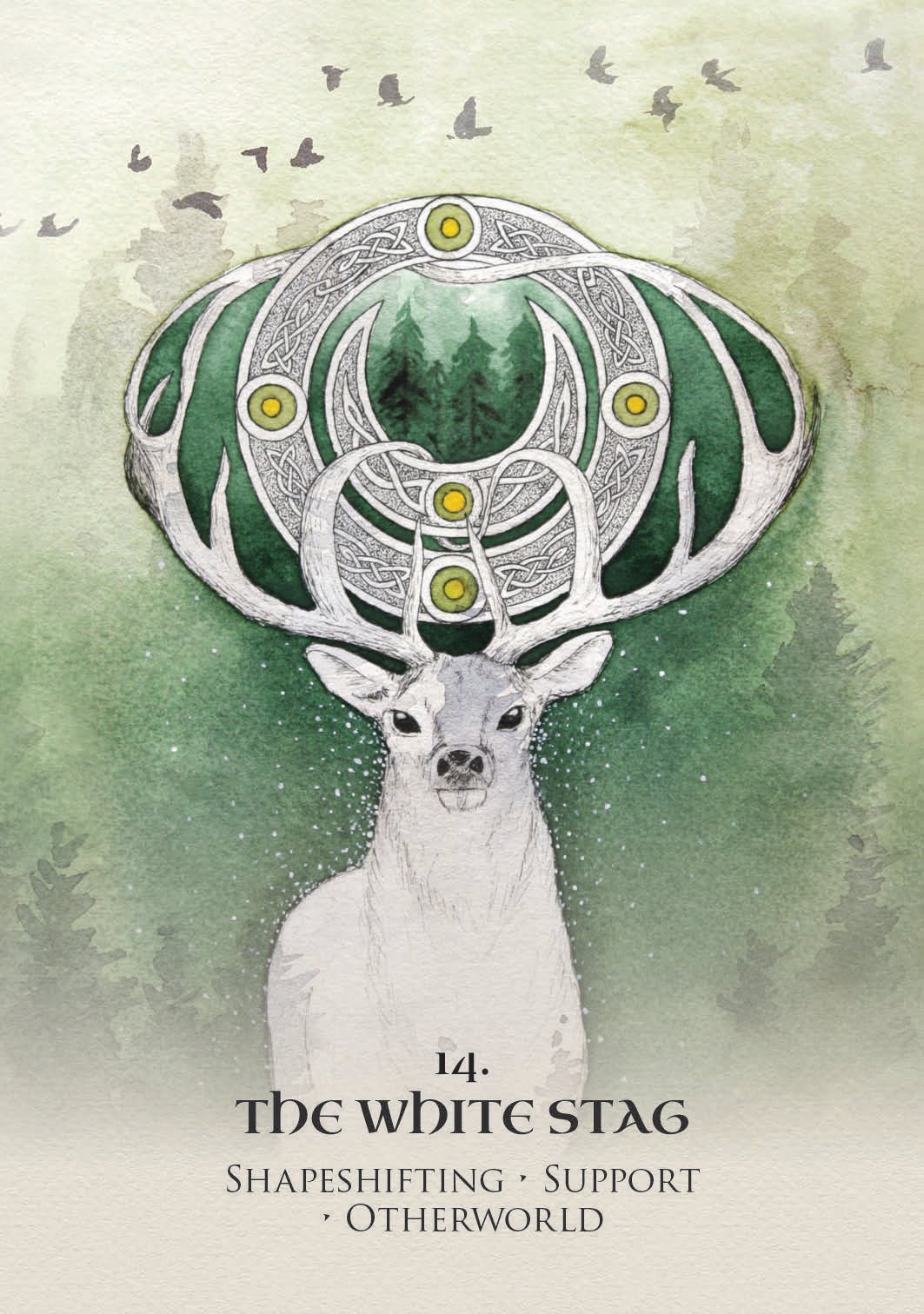Celtic Spirit Oracle card exhibiting the deck's transformative card art — Eternal Spirit