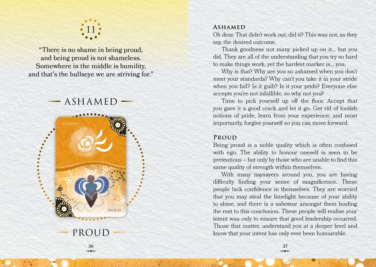 Aboriginal Ancestral Wisdom Oracle card revealing the deck's mystical artwork — Eternal Spirit