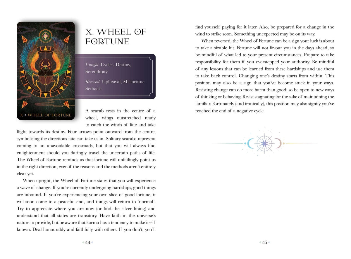 Orien's Animal Tarot card illuminating the deck's rich colour palette — Eternal Spirit