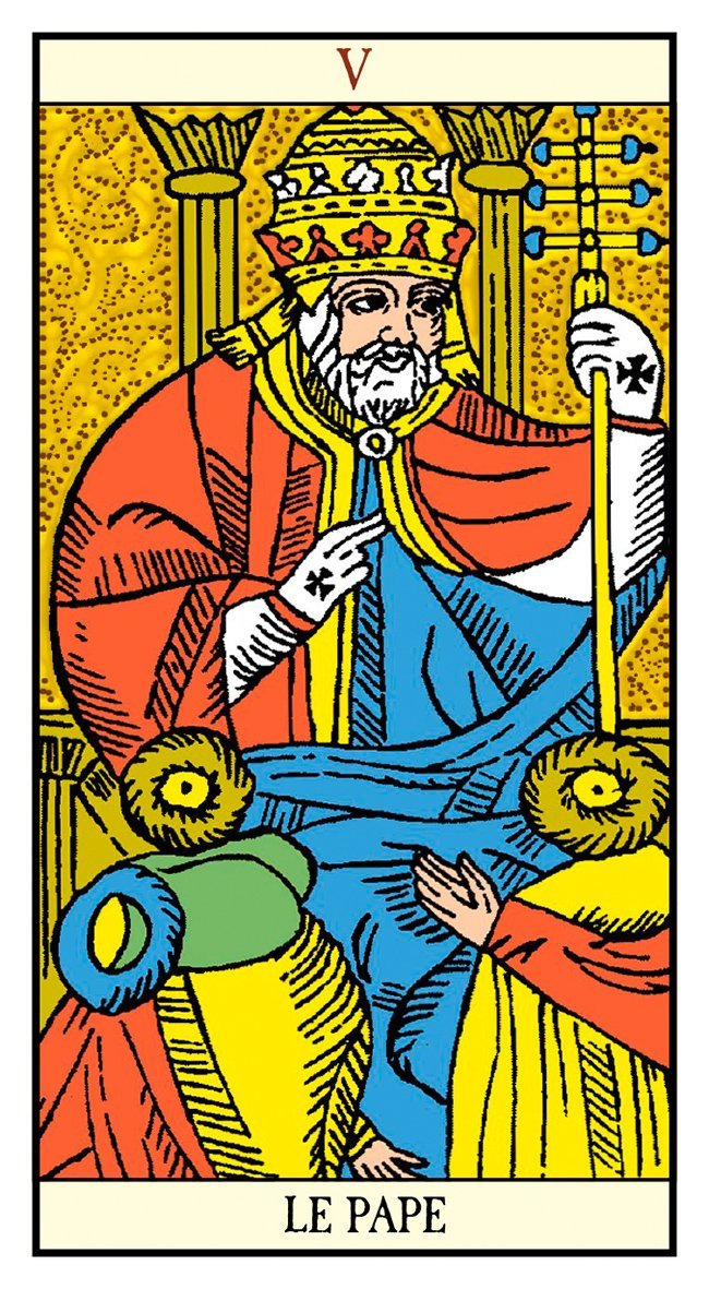 Golden Tarot of Marseille card revealing the deck's mystical artwork — Eternal Spirit