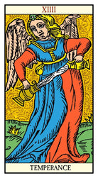 Golden Tarot of Marseille card exhibiting the deck's transformative card art — Eternal Spirit