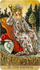 Radiant Wise Spirit Tarot card illuminating the deck's rich colour palette — Eternal Spirit