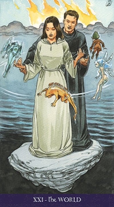 Pagan Tarot card featuring the deck's enchanting card art — Eternal Spirit