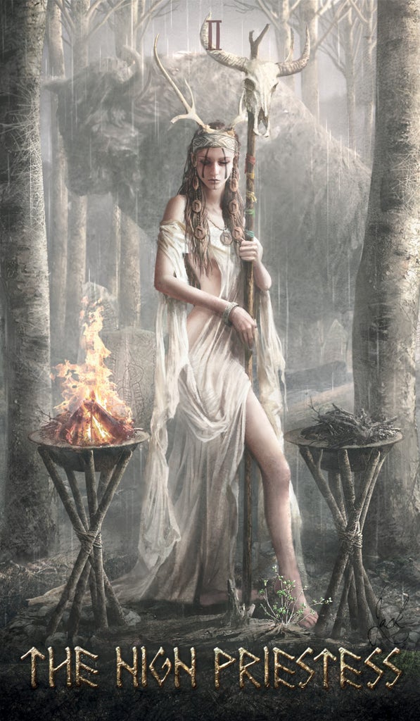 Sample card from the Runic Tarot Kit tarot deck — Eternal Spirit