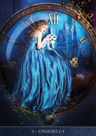 De La Nuit Oracle deck, Cinderella card with blue illuminated figure in ornate dark frame — Eternal Spirit