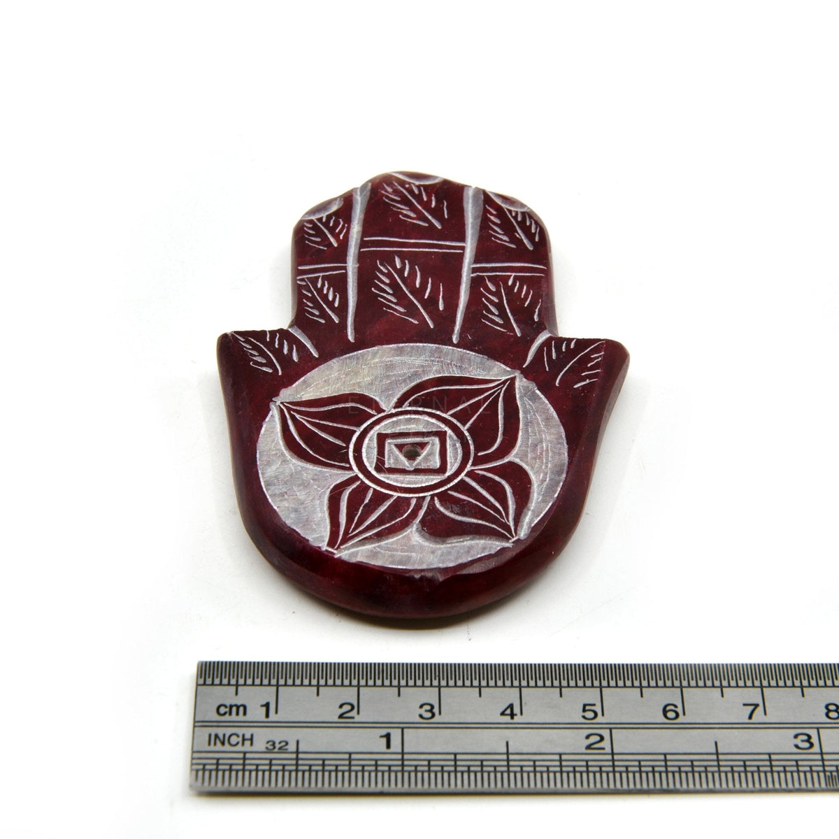 Soapstone Sacral (Orange) incense holder, carved detail — Eternal Spirit