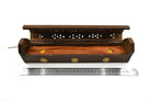 Natural wooden Pentagram (Double) incense box, carved lid — Eternal Spirit