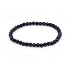 polished Tiger Eye (Blue) 4mm round bead bracelet on white background — Eternal Spirit