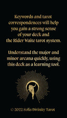 Solis Divinity Tarot (Black & Gold Edition) card revealing the deck's deeply layered symbolism — Eternal Spirit