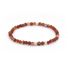 polished Carnelian 4mm round bead bracelet on white background — Eternal Spirit